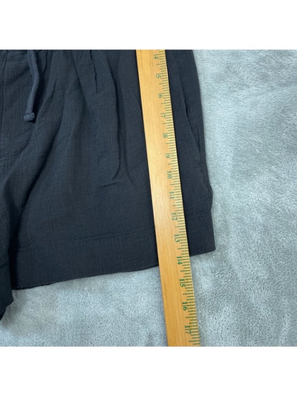Vince Women's L Gauze Black Drawstring Cotton Shorts C0762 - Picture 4 of 8